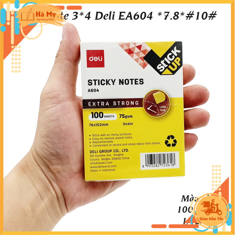 Giấy ghi chú 3x4 - deli ea604