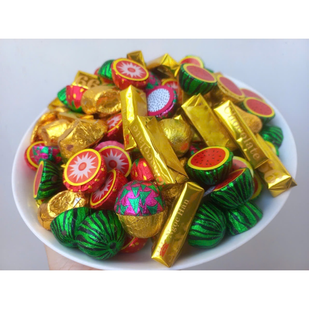 kẹo socola mix đủ loại 500G - Sô cô la bánh kẹo Tết hàng Việt Nam