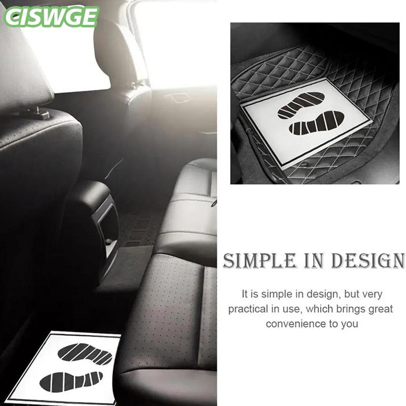 [CISWGE Auto] 10 25pcs giấy dùng một lần Chân Thảm di động xe chân Miếng Đệm gấp thảm sàn xe hơi chân Pad phụ kiện nội thất xe hơi
