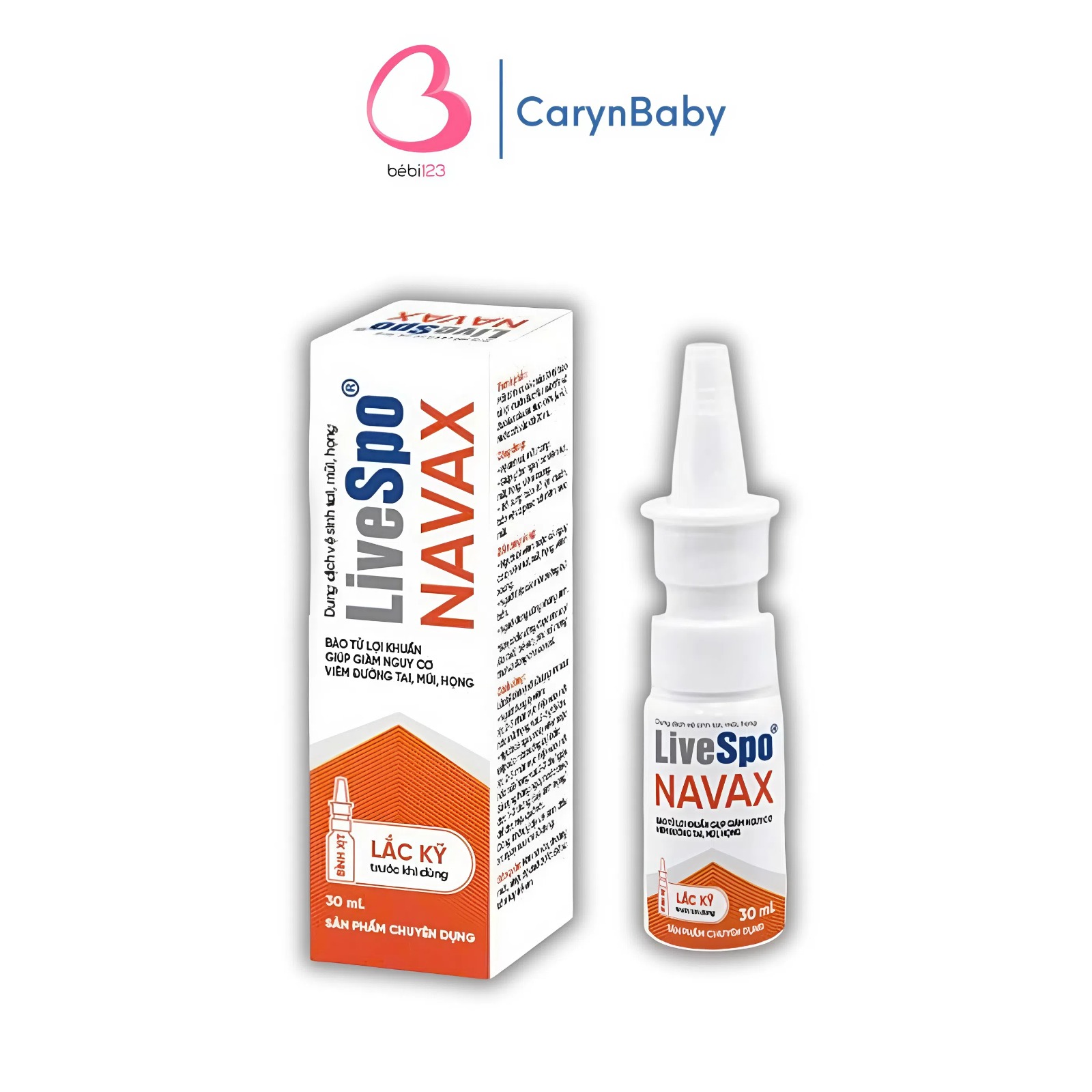 [CHÍNH HÃNG] Xịt mũi Bào tử lợi khuẩn LiveSpo NAVAX (20ml) - Giảm Sổ mũi, Nghẹt mũi, Ngừa RSV, Cúm A/B cho Bé Bebi123