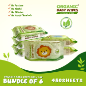 Organic Baby Wipes 80's Nature Pack of 6