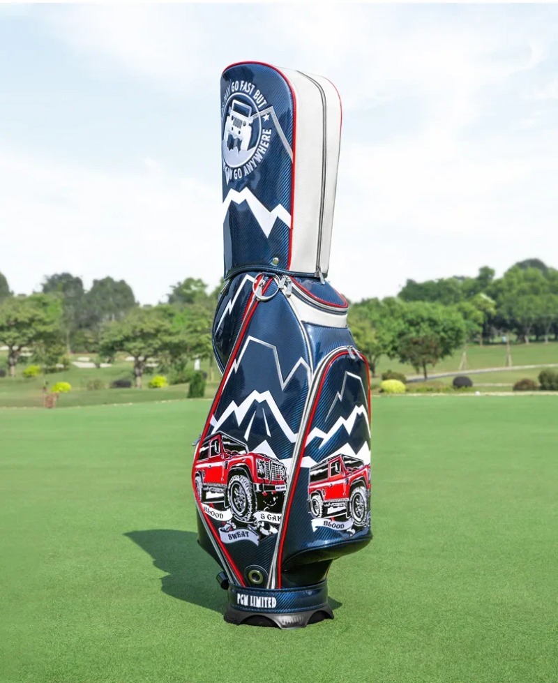 PGM MOO EYES Luxury Men's Golf Bag Standard Backpack Can 13pcs Clubs Waterproof Crystal Leather 3D Embroidered QB112 · v18
