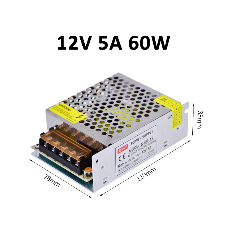 12V LED Power Supply Transformer AC 110V-220V LED Driver Adapter Lighting Transformers DC12V