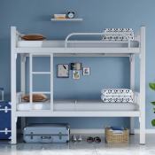 Metal Bunk Bed with Stairs for Adults, Student Dormitory