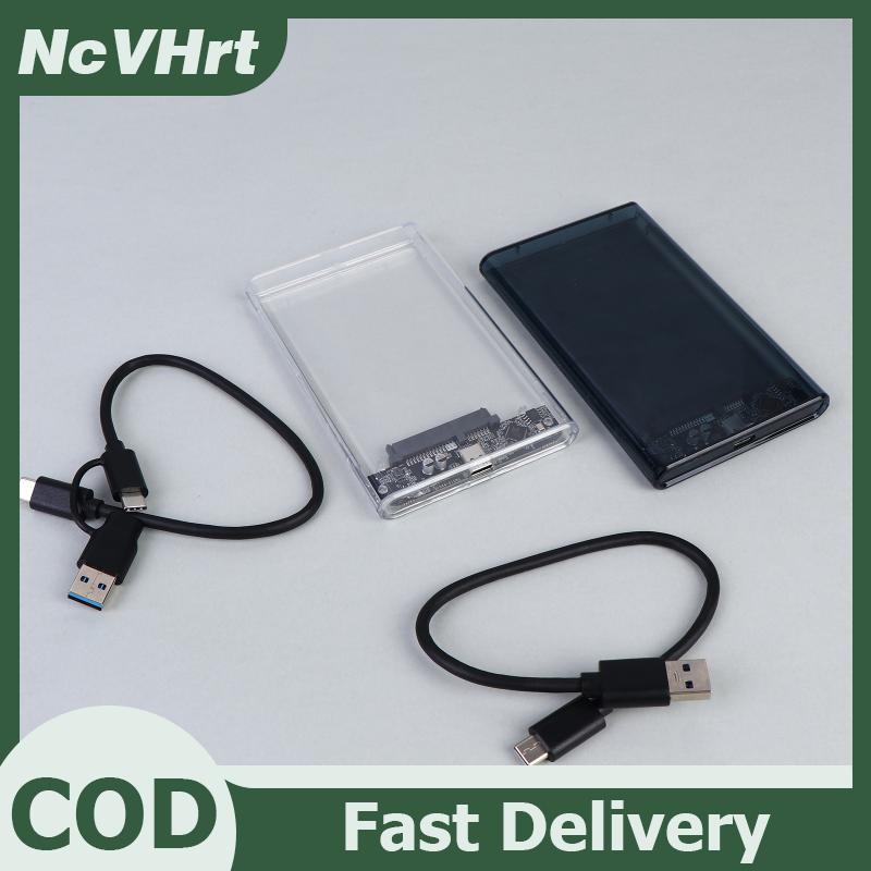 👉Hot Sale Toy NcVHrt เคสฮาร์ดไดรฟ์ภายนอก USB Type-C ขนาด2.5นิ้วแปลง SATA เป็น USB ความเร็ว5Gbps เคสสำหรับ HDD SSD ตัวเคสโปร่งใสรองรับพีซีและแล็ปท็อป ราคา 105 บาท*ส่งฟรี