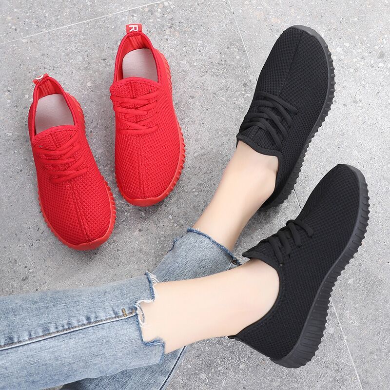 Comemore Summer Cheap Running Flat Shoes Women Lace-up Woman Sneakers Breathable Mesh Sports Athletic Comfortable Women's Shoe