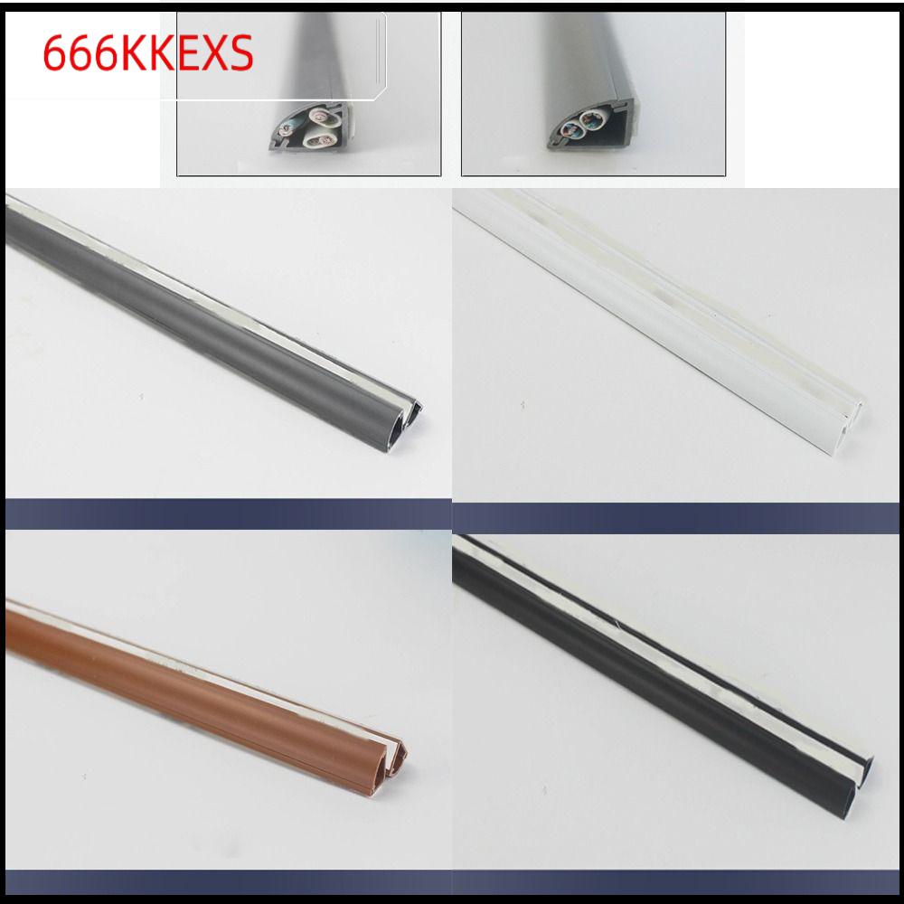 666KKEXS Chống đùn Bọc dây sàn Tam giác Tự dính Bảo vệ ống dẫn dây nối dài Quản lý che khuyết điểm cáp Bền Khe cắm dây điện Nhà ngoài trời
