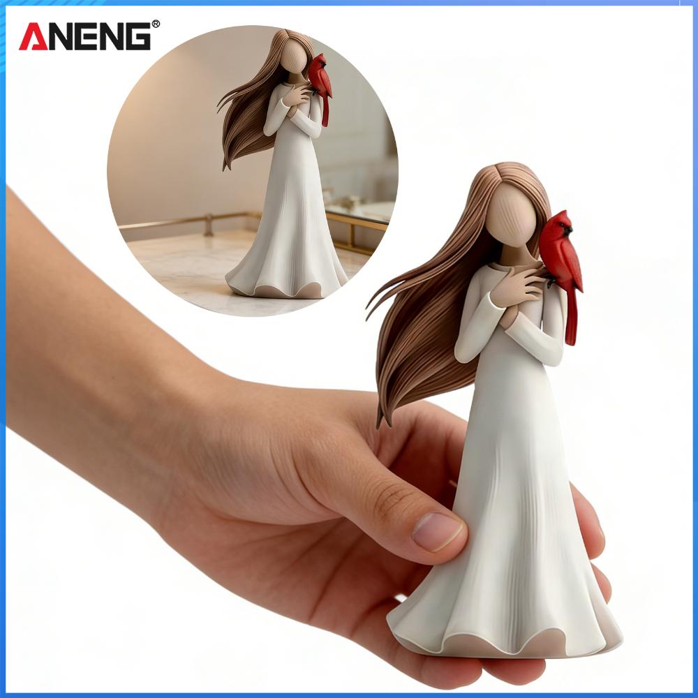【Aneng】 lễ tưởng niệm hồng y với chim đỏ điêu khắc vẽ tay tượng cảm thông Quà Tặng mất Người Yêu Dấu