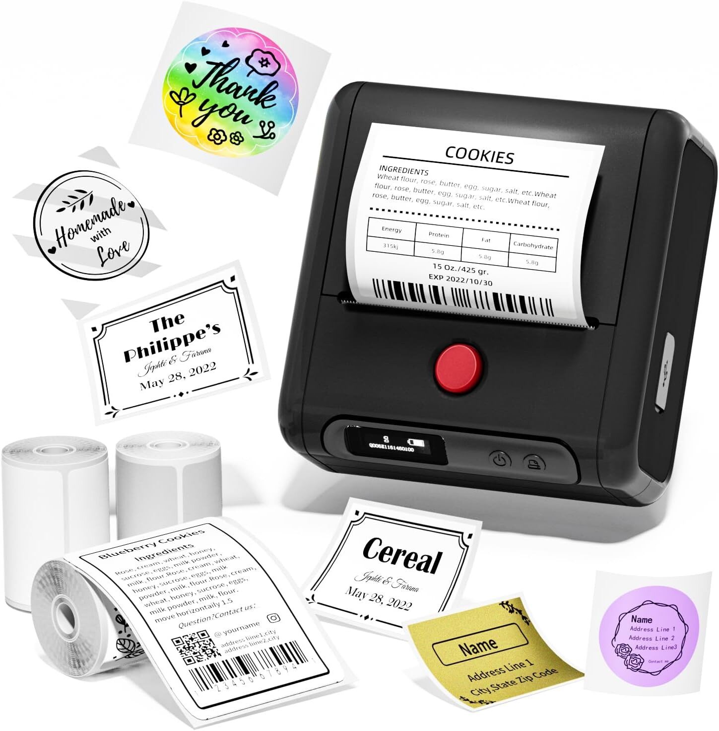 Phomemo M200 thermal label printer.mini portable sticker maker machine,great for barcode,logo,DIY sticker ราคา 1,793 บาท*ส่งฟรี