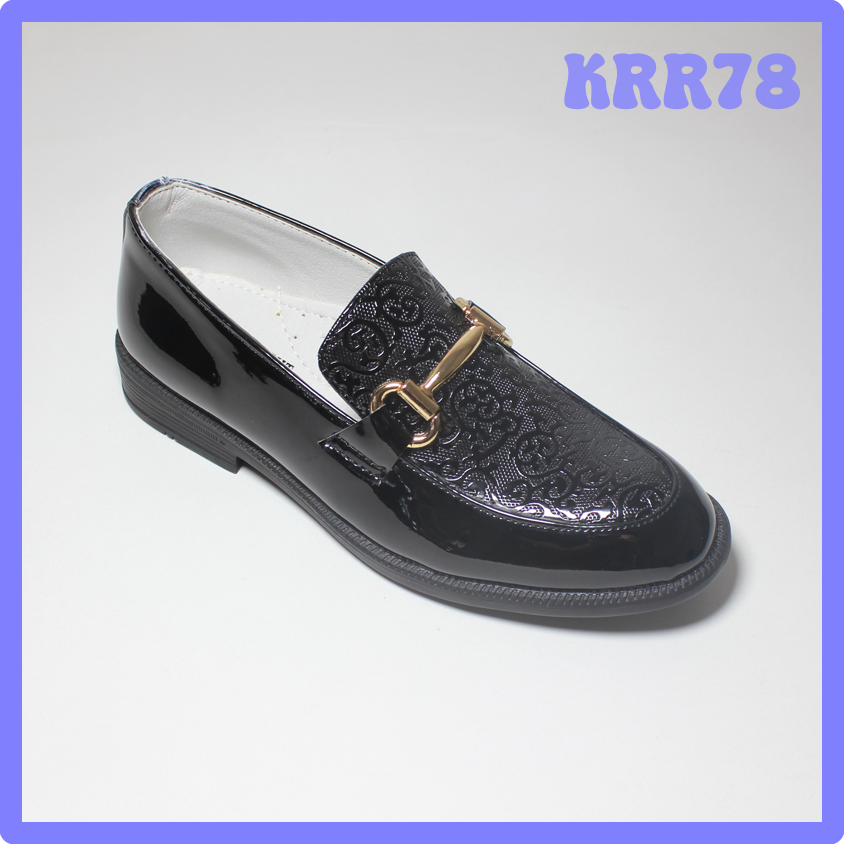[KRR78] Fashion Boys Shoes Kids Formal Shoe For Party Wedding Black Patent Leather Slip On Round Toes Performance Children Oxfords 25-38 ราคา  12,225 บาท*ส่งฟรี