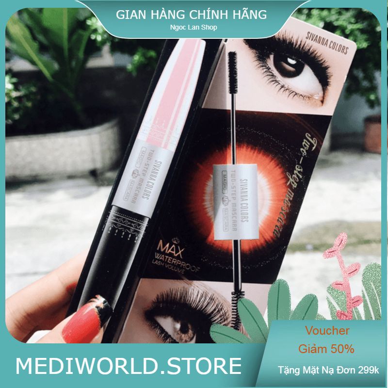 Chuốt Mi 2 Đầu Sivanna Two-Step Mascara Làm Dày Và Dài Mi HF891