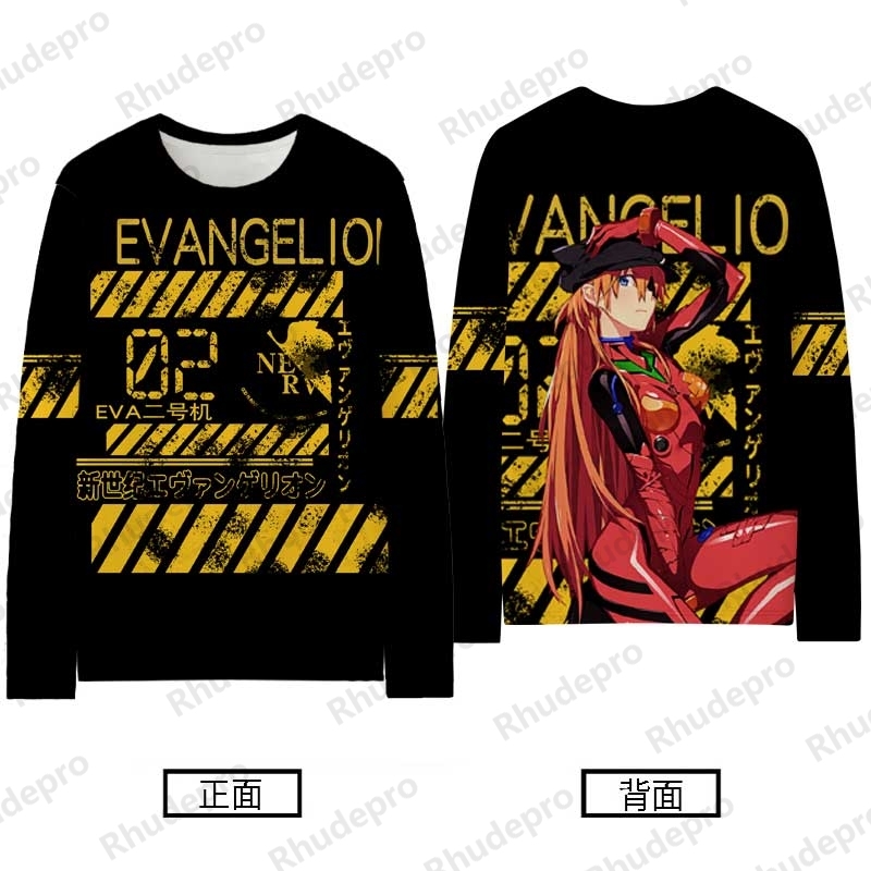 [Fapo] 2024 New Century Evangelion thương hiệu theo xu hướng tay áo dài T-Shirt EVA Twill xung quanh