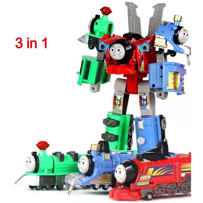 Thomas và bạn bè đào tạo 3 trong 1 kết hợp Robot Robot biến hình trẻ em Đồ chơi giáo dục cho cậu bé trẻ em món quà sinh nhật