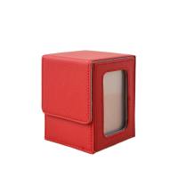 LIUJIR PU Window Collection Box ic Closure Moisture-proof Trading Card Storage Box Durable with Lid Card Deck Box Board Games