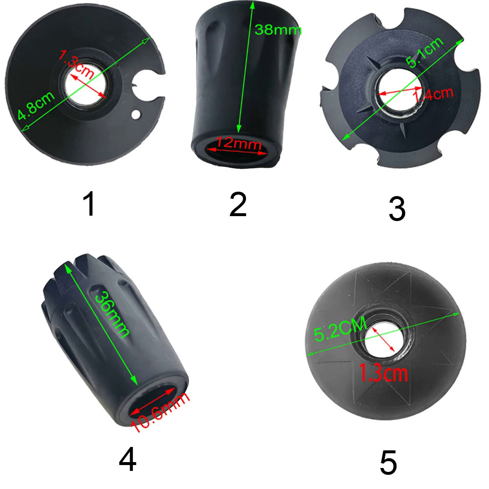 6 Piece mía leo lên thay thế tăng bảo vệ cap tip giỏ cao su thể thao Mùa Tuyết Gậy Đi Bộ Đường Dài Bắc Âu đi bộ dính trại