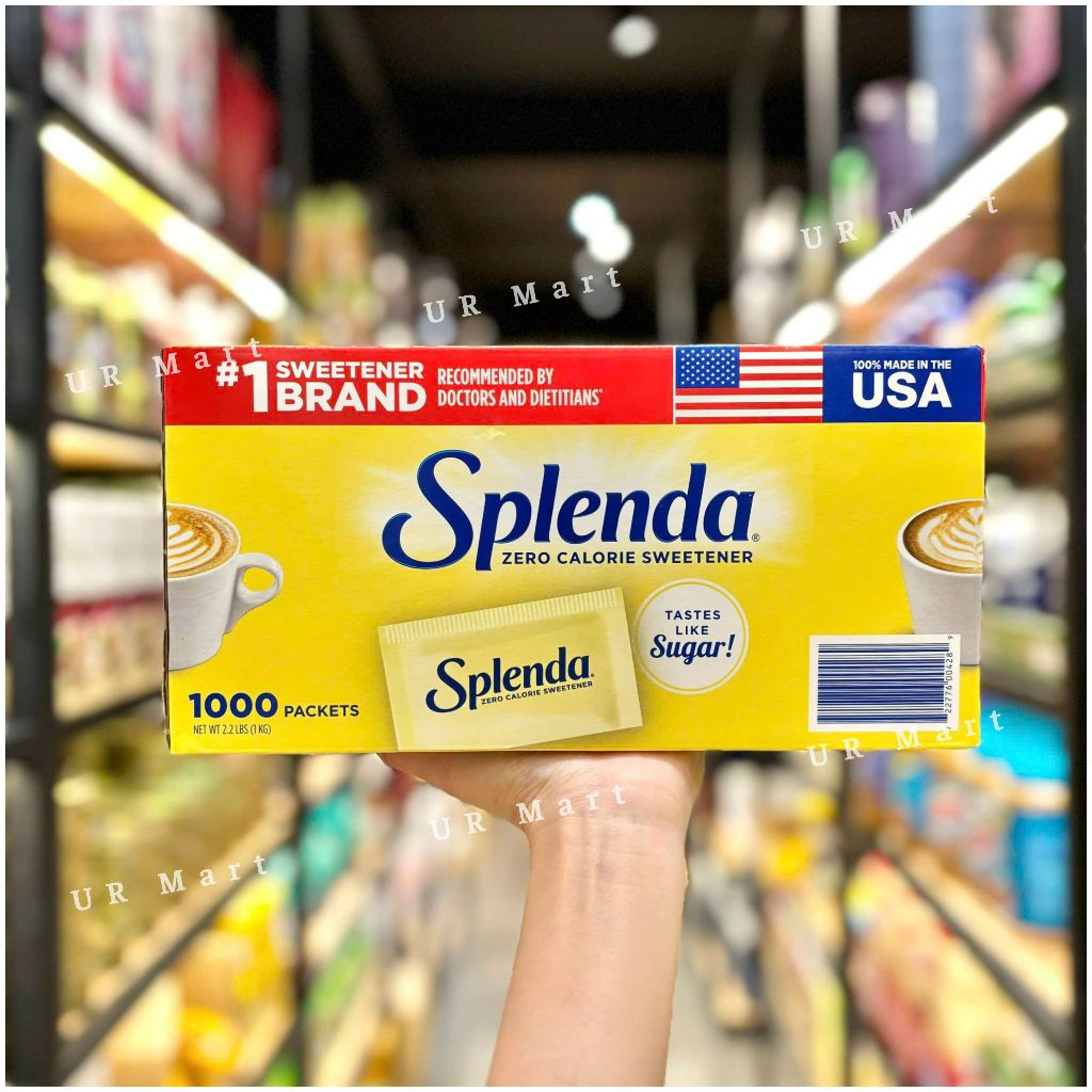 Đường Ăn Kiêng Splenda No Calorie Sweetener 1000 Gói (1.000G) - là đường có không có calo, là một lựa chọn hoàn hảo để thay thế cho đường thông thường để làm ngọt cà phê, trà, đồ uống khác, bột yến mạch, trái cây,.., đặc biệt phù hợp cho người ăn kiêng.