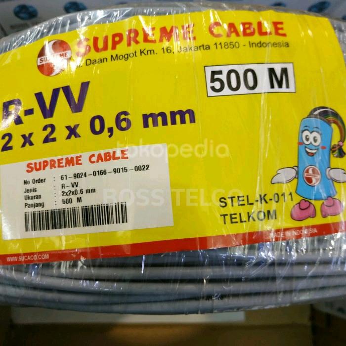 KABEL TELEPON SUPREME ITC R-VV 2X2X0.6MM (2PAIR) 500METER Harga  2,232,000 Ringgit*Penghantaran Percuma