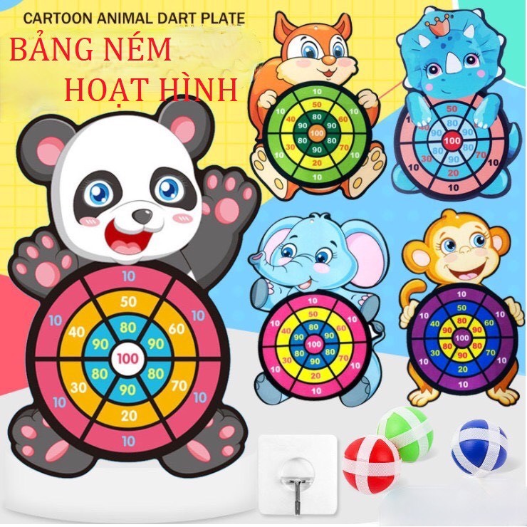 Bảng ném bóng phi tiêu - bảng ném bóng dính tường cho bé