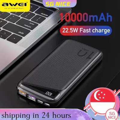 Awei P103K Power Bank 10000mAh Fast Charging Powerbank Portable Charger Dual USB 2.1A Batterie Extern for Xiaomi iPhone 11