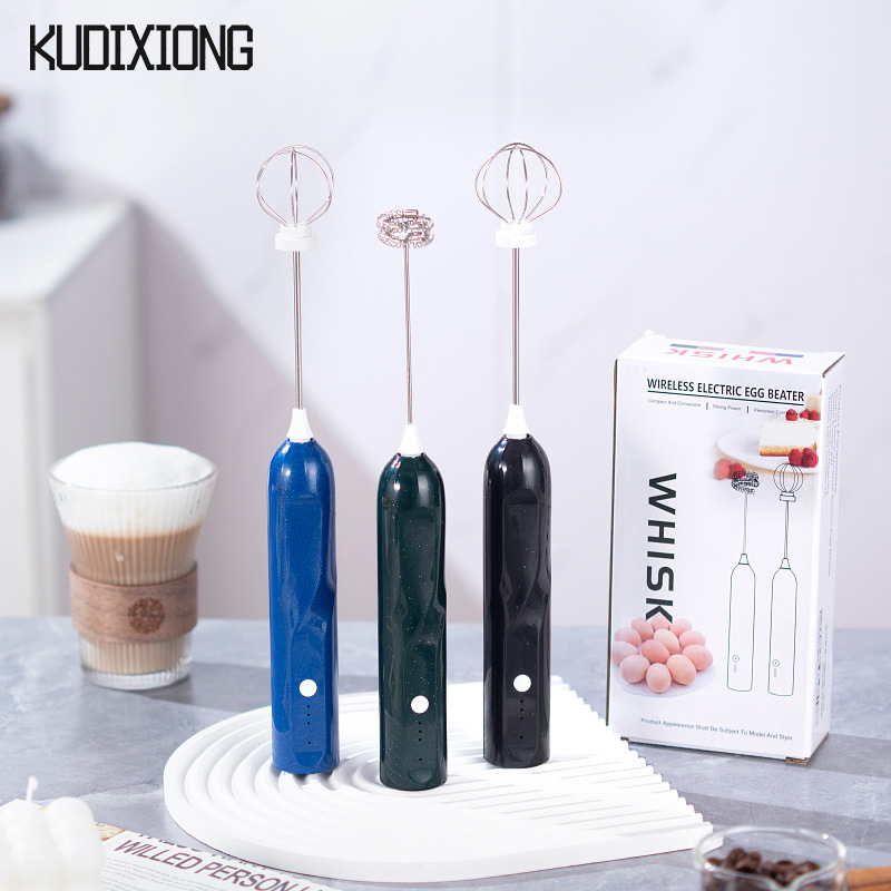 KUDIXIONG Home baking handheld egg beater coffee milk frother wireless cream whisk small electric egg beater ราคา 162 บาท*ส่งฟรี