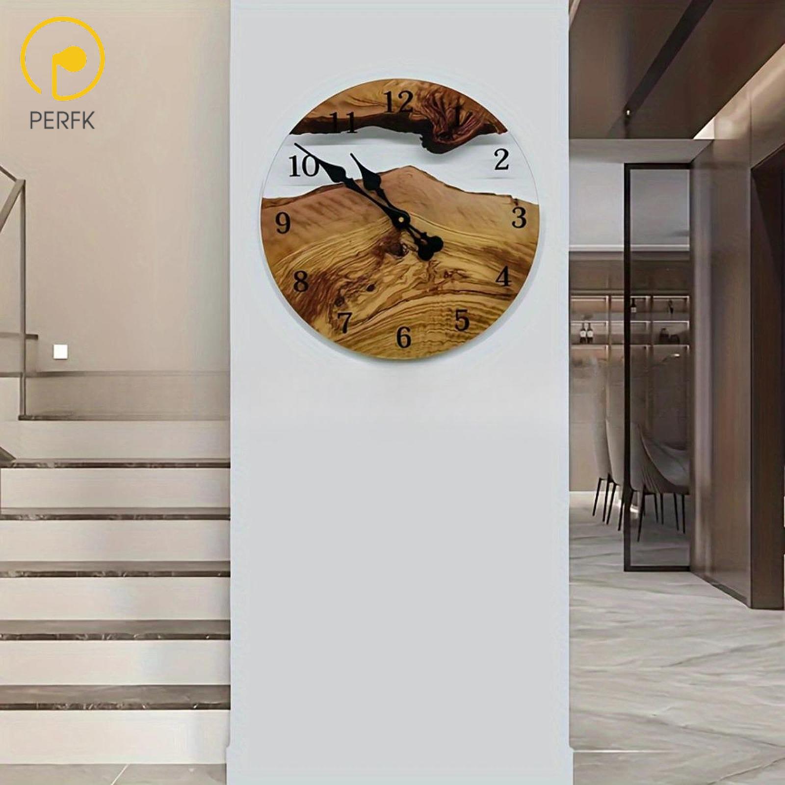 Perfk Wooden Wall Clock Minimalist Elegant Mute for Living Room Study Dining Room ราคา 17,700 บาท*ส่งฟรี