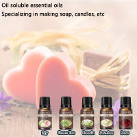 5pcs/set 10ml Essential Oil Base Oils Natural 100% Pure Fragrance Oil Soluble Essential Oil- Perfect for Candle Making Soap Scents Slime - Oils for Diffuser Humidifier Aromatherapy Aroma Beads Car Freshener