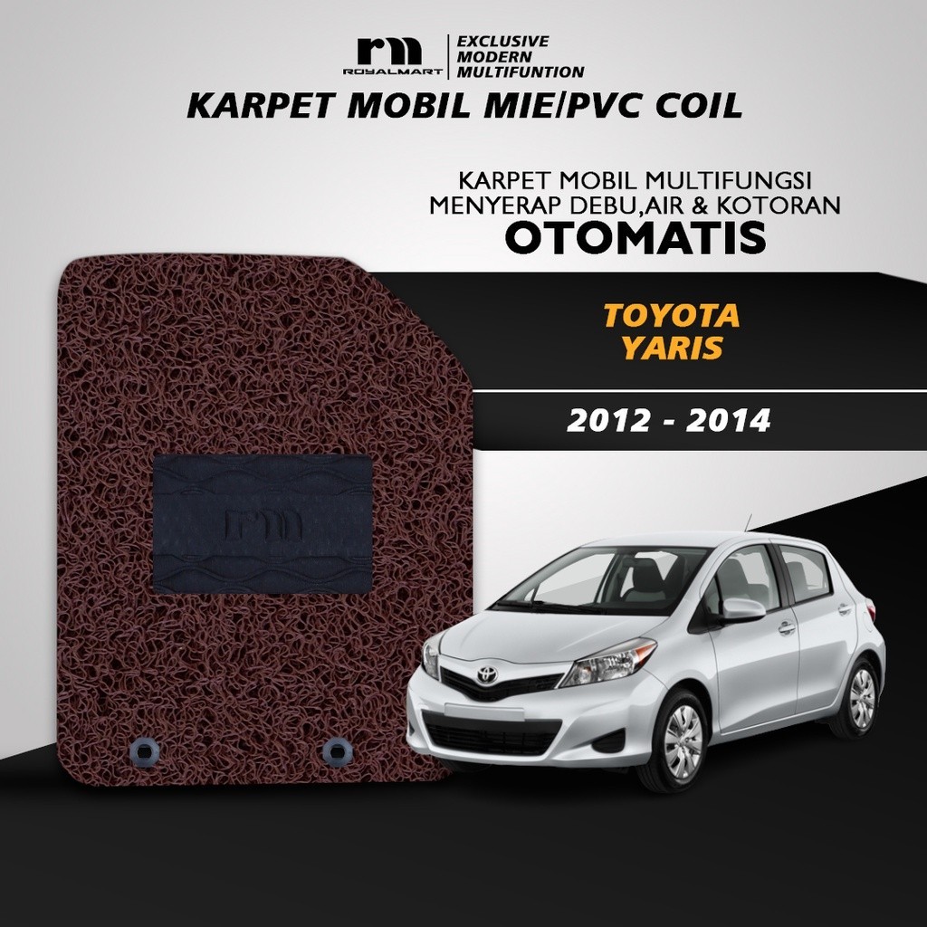Royal Mart Karpet Mobil TOYOTA YARIS 2014-2017/Carpet Mie Bihun Premium Keset PVC Anti Slip Aksesoris Interior Mobil Harga 687,600 rupiah*Gratis Ongkir