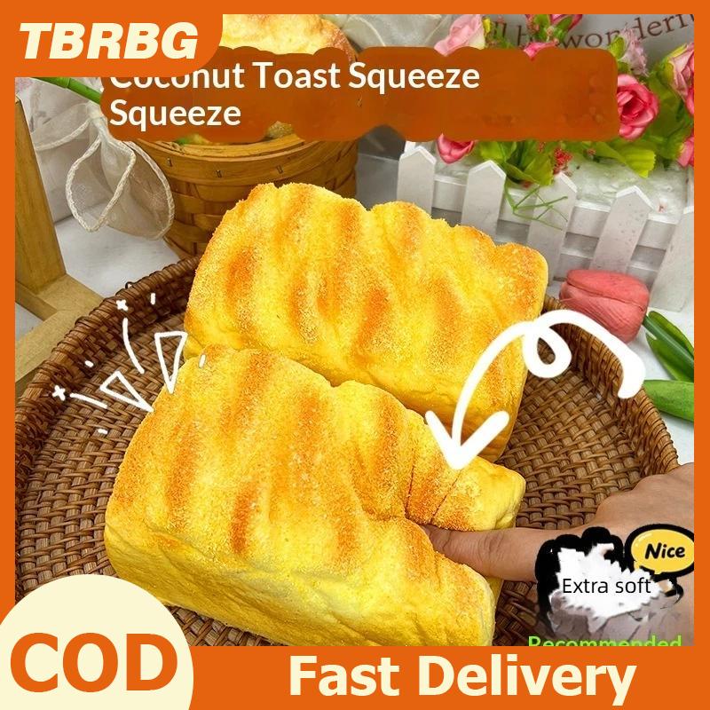 TBRBG ขนมปังปิ้งจำลองของเล่นโดนัทเด้งได้ช้าของเล่นบรรเทาความเครียดสำหรับเด็กผู้ใหญ่ตกแต่งเดสก์ท็อป ราคา 54 บาท*ส่งฟรี