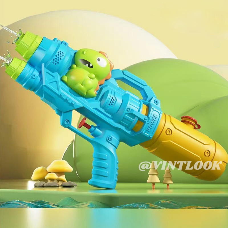 VINTLOOK Gatling water gun large grab large capacity children's toy water spray high pressure boy water fight artifact send goggles ราคา 148 บาท*ส่งฟรี