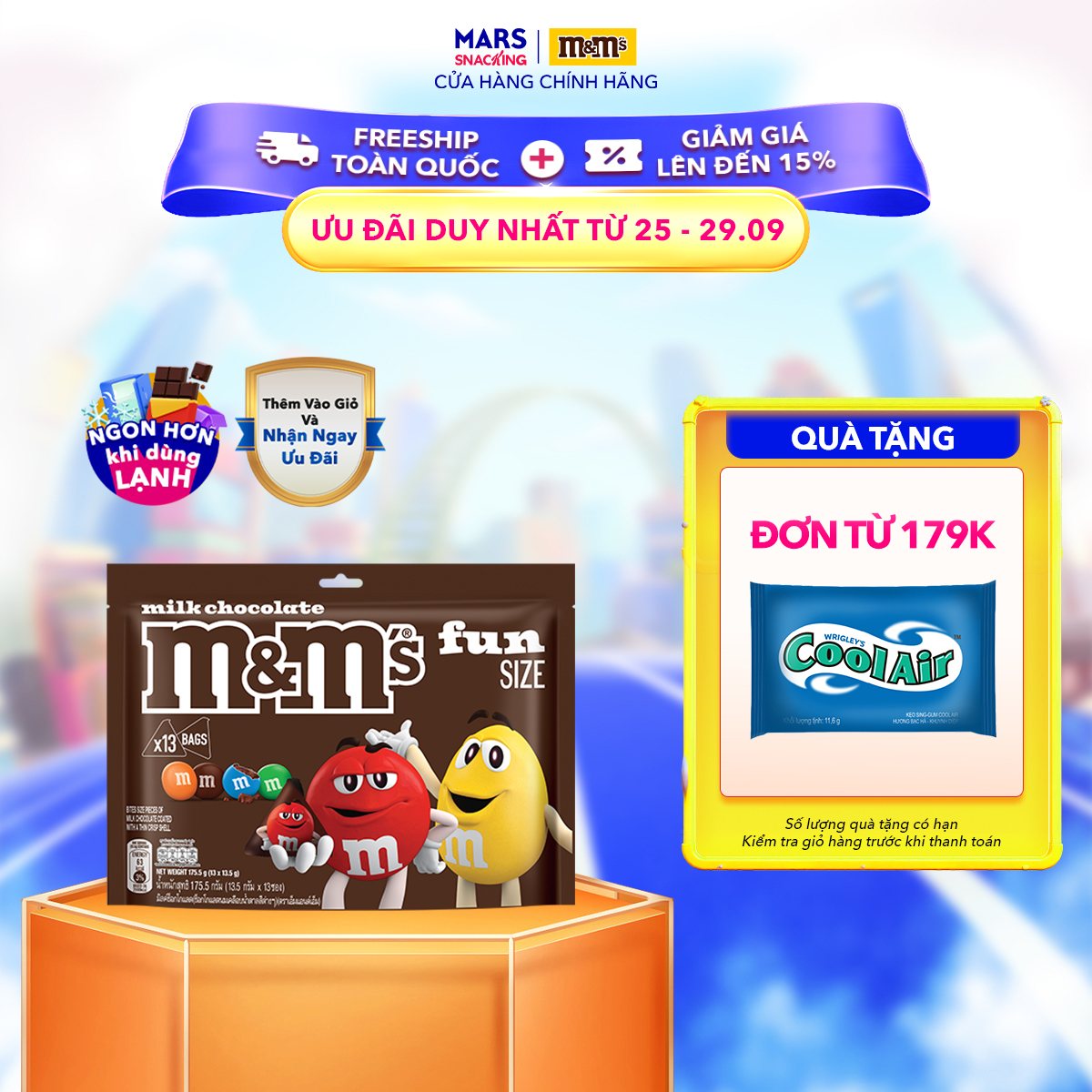 Kẹo sôcôla sữa M&M's 175.5g