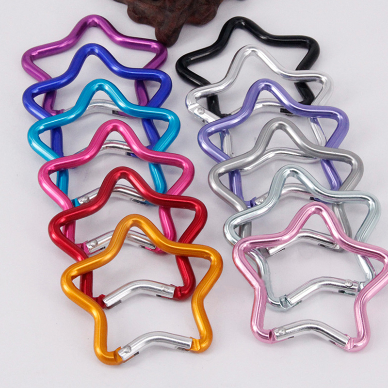 [Youth Sprit] Hợp kim nhôm ngoài trời hình ngôi sao mùa xuân Khóa Carabiner clip móc khóa cho ba lô Cắm Trại Đi Bộ Đường Dài du lịch