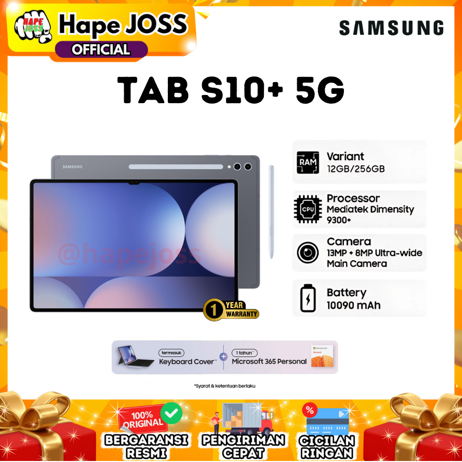 Samsung Galaxy Tab S10+ 5G 12/256GB Garansi Resmi Harga  19,999,000 rupiah*Gratis Ongkir