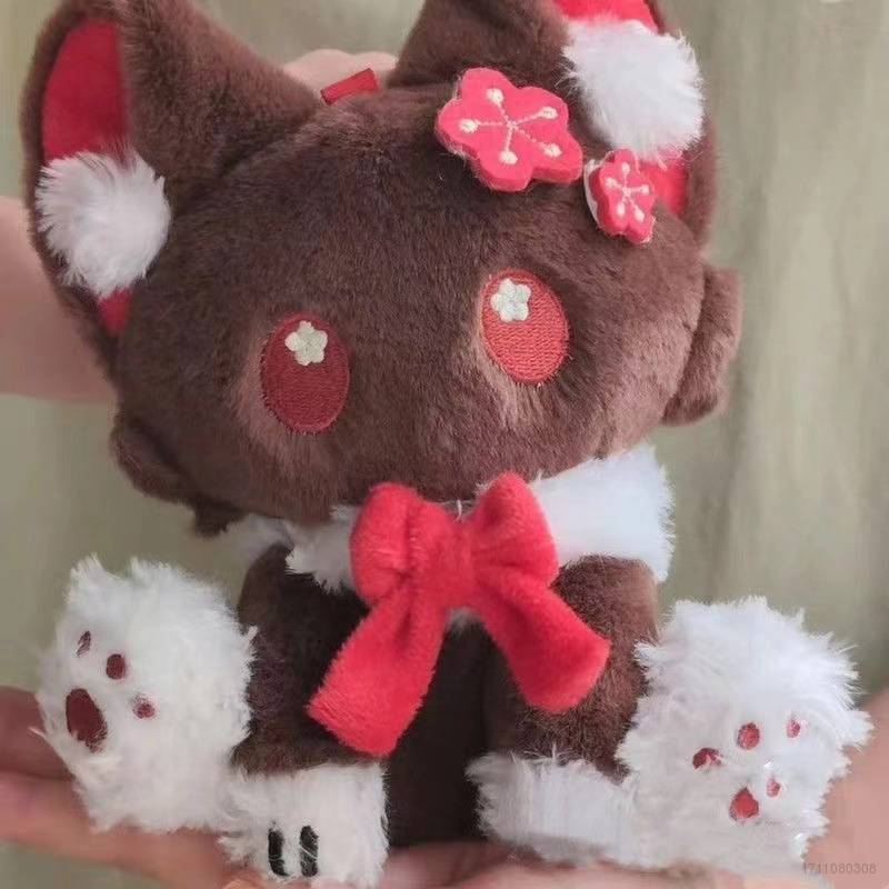 RA Genshin Impact Hutao Cat Plush Dolls Gift For Girls Game Collections Stuffed Toys For Kids Cute Hu Tao Cat AR