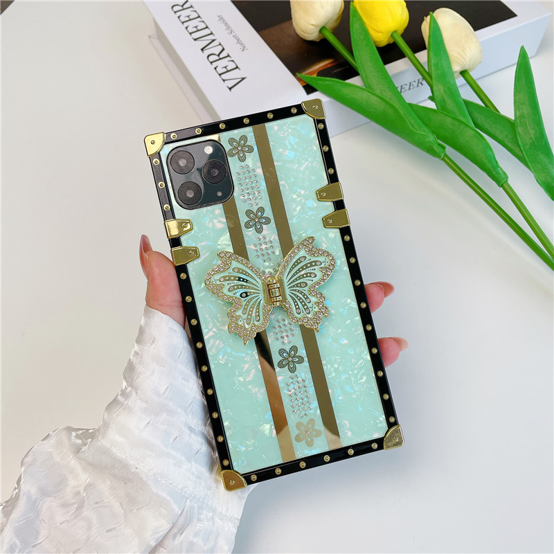 Ốp lưng Lifebelle cho iPhone 15 Pro Max iPhone 15 + Điện thoại 15 Plus iPhone 14 Pro Max iPhone 14 Plus iPhone 13 Pro Max iPhone 13 +, Ốp điện thoại chống sốc thời trang vỏ lưng bảo vệ cứng chân đế hình bướm 3D