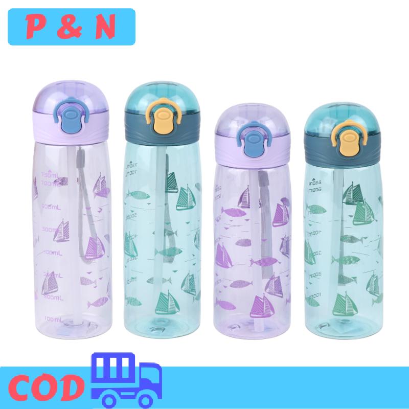 P&N 650 750ml chai nước bằng nhựa cho uống thể thao di động trà cốc cà phê dụng cụ nhà bếp trẻ em chai nước cho các trường học trong suốt