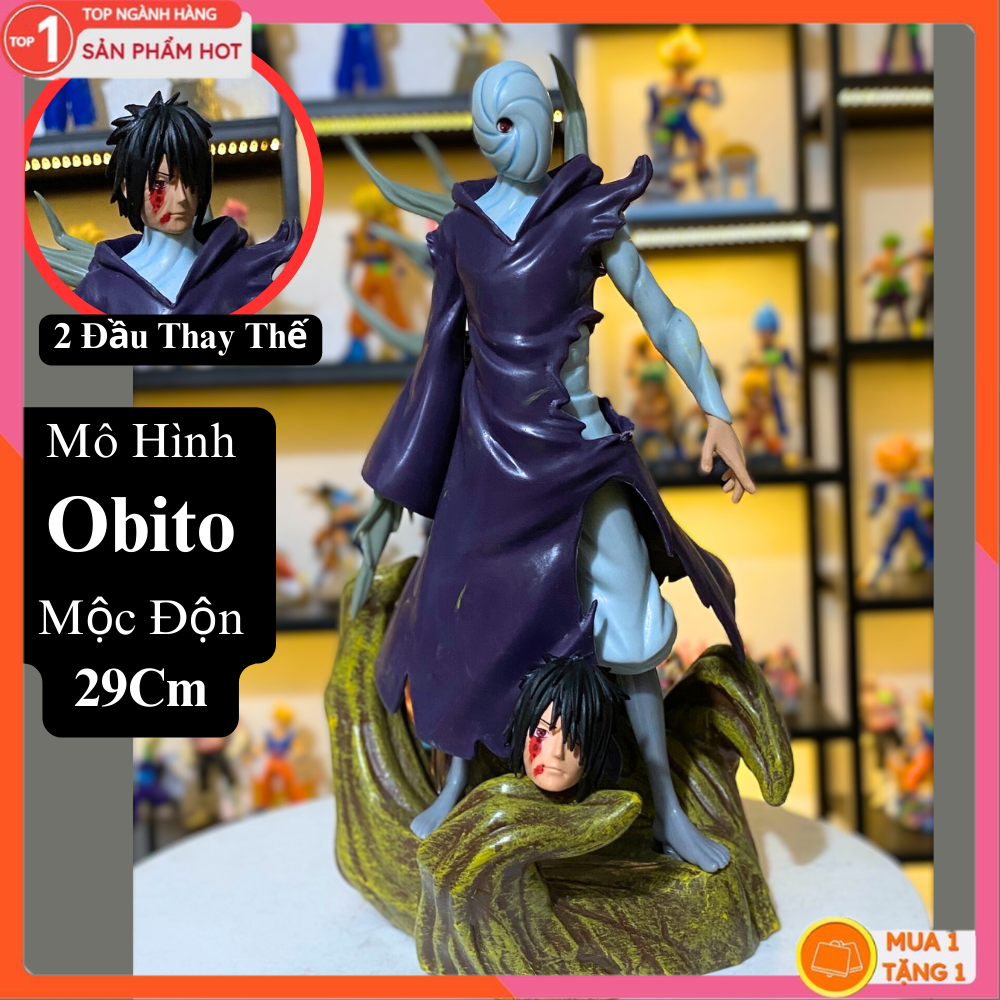 Mô hình obito mộc độn 29cm mô hình naruto cao cấp, figure mô hình anmie naruto đồ chơi