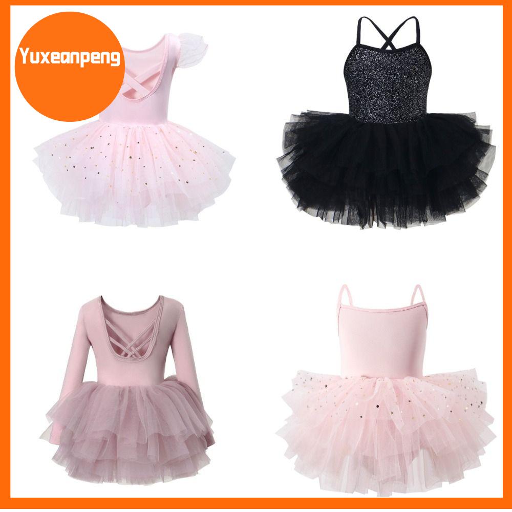 YUXEANPENG Mềm mại Váy tutu ballet cho bé gái Dây đeo chéo Đầm sequin Váy tiên nữ Ballerina Chuyên nghiệp Váy công chúa Quần áo biểu diễn ballet Thể dục dụng cụ