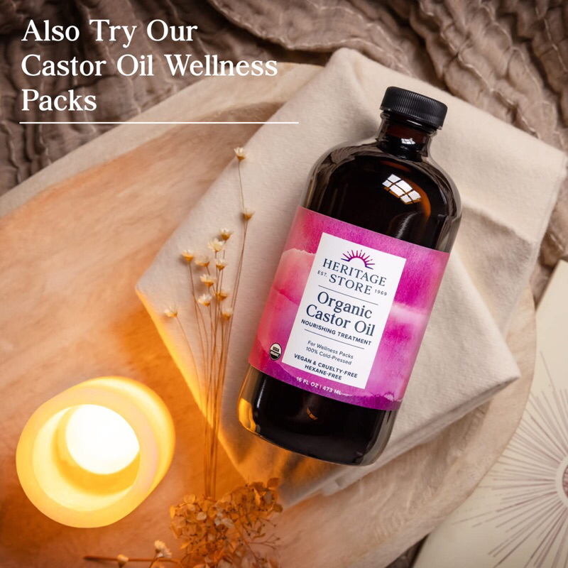 Dầu thầu dầu hữu cơ Organic Castor oil Heritage Store 473ml USA - SẢN PHẨM TỐT, CHẤT LƯỢNG CAO, HOT TRÊN THỊ TRƯỜNG ĐƯỢC ƯA CHUỘNG HIỆN NAY, HÀNG CHUẨN ĐẢM BẢO CHO KHÁCH YÊU TRẢI NGHIỆM