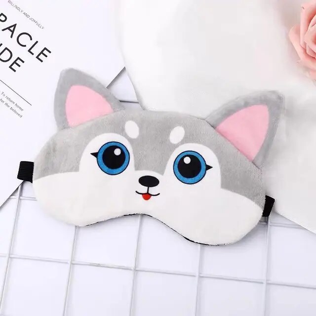 Mặt nạ dùng khi ngủ bịt mắt ngủ vải nhung mềm mại mặt nạ che mắt dễ thương Tấm Che Mắt hoạt hình Mèo Eyeshade sang trọng mặt nạ eyepatch Nap sức khỏe Eyeshade