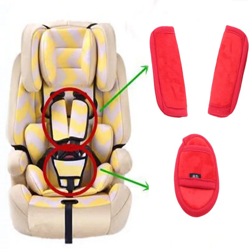 Dây đeo an toàn cho trẻ nhỏ vành đai bảo vệ vai crotch Xe đẩy ghế ngồi ăn tối bé Xe Xe đẩy thông dụng an toàn ghế gối bọc đai an toàn
