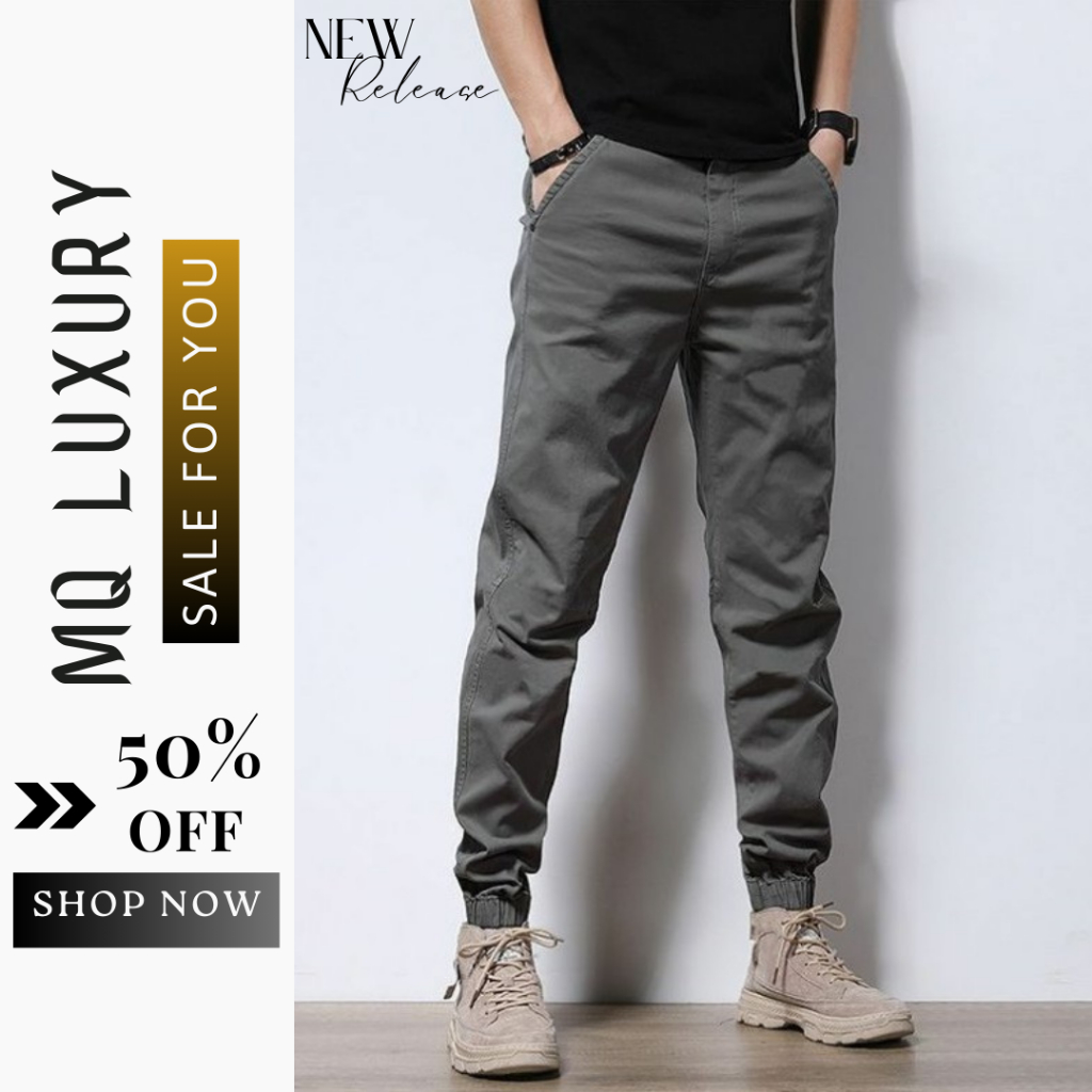 Quần Jogger Kaki - JG1 Cạp Chun Bo Gấu Trẻ Trung, Jogger Kaki Nam Cao Cấp Vải Cotton Mềm Hàng Xuất Khẩu MQ LUXURY 68
