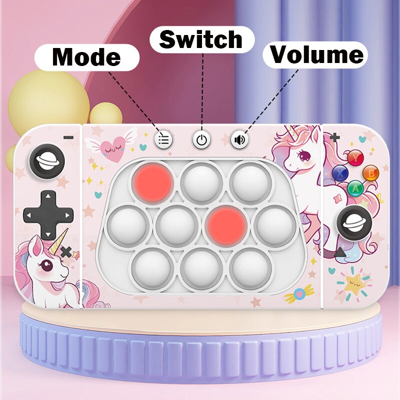 Kawaii Quick Push Game Machine Pop Fidget Toys for Children Adult Funny Decompress Sensory Toys Birthday Gifts