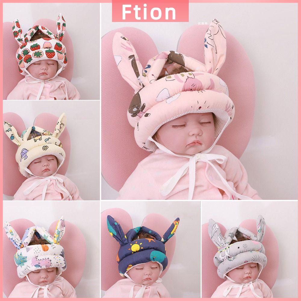 FTION Có thể điều chỉnh Mũ bảo vệ em bé Học đi bộ Hoạt hình Mũ chống va chạm Thoải mái Mềm Mũ bảo hiểm an toàn cho bé Trẻ biết đi
