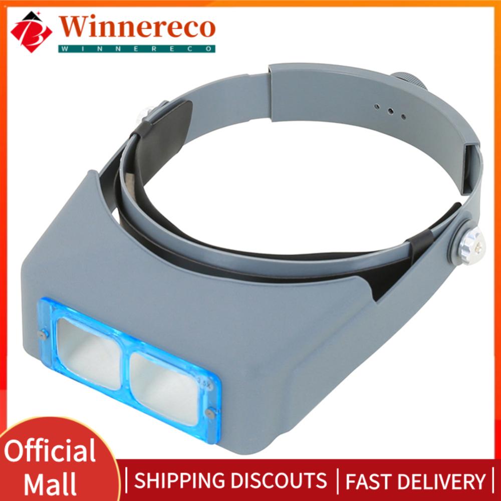 【winnereco】แว่นตาแว่นขยายแบบพกพา 1.5x 2x 2.5x 3.5x เครื่องขยายแสงไฟส่องสว่างแบบปรับน้ำหนักเบาสำหรับการอ่านเครื่องอัญมณีการซ่อมแซมอุปกรณ์ซ่อมแซม ราคา 347 บาท*ส่งฟรี