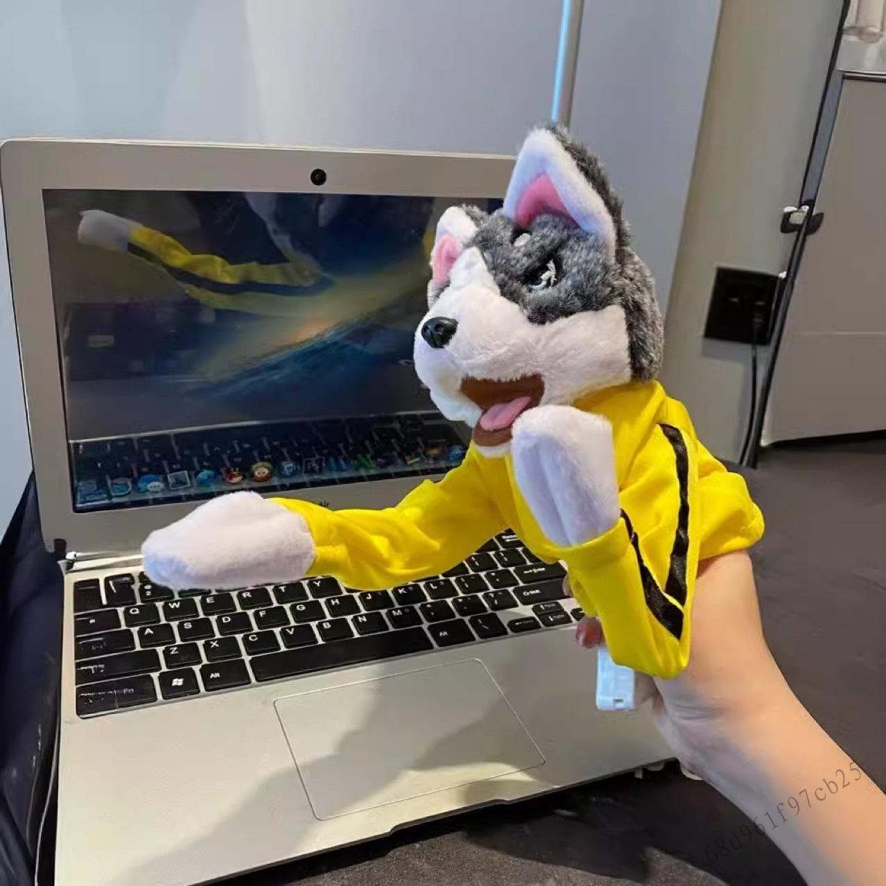 Boxing Dog Doll Kids Quà tặng sang trọng Husky Vocal Puppet Sound Battle Tương tác đồ chơi