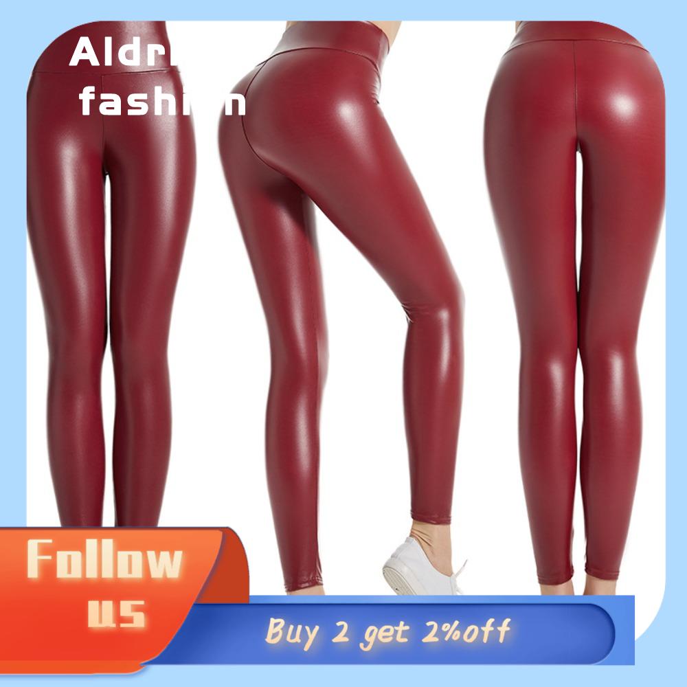 ALDRICH FASHION PU Leather Thick Winter Leggings Add Thin Velvet High