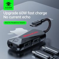 *New FAST CHARGE 60W* PLEXTONE GS1 Mark II Type-C to 3.5mm AUX Audio Jack High Res Type C Gaming Audio & Charge Adapter