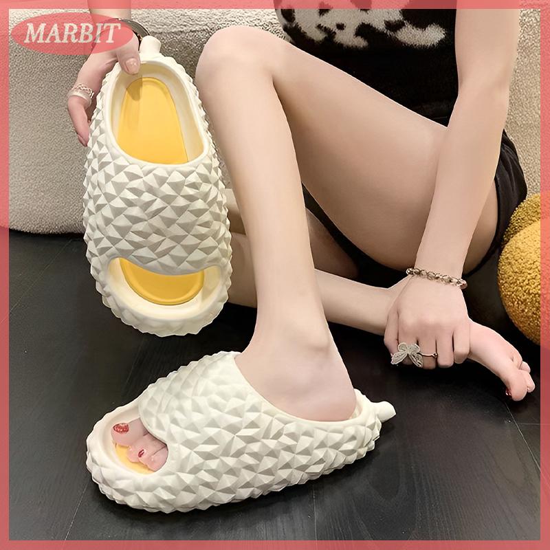 Marbit Hot Sale Couple Slippers for Home Use Durian New Fashion 2025 Summer Summer Internet Celebrity Slippers ราคา 98 บาท*ส่งฟรี
