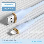 Vintlook Chất sạc tốc độ cao cáp cho iPhone với USB A đến cổng kết nối Lightning