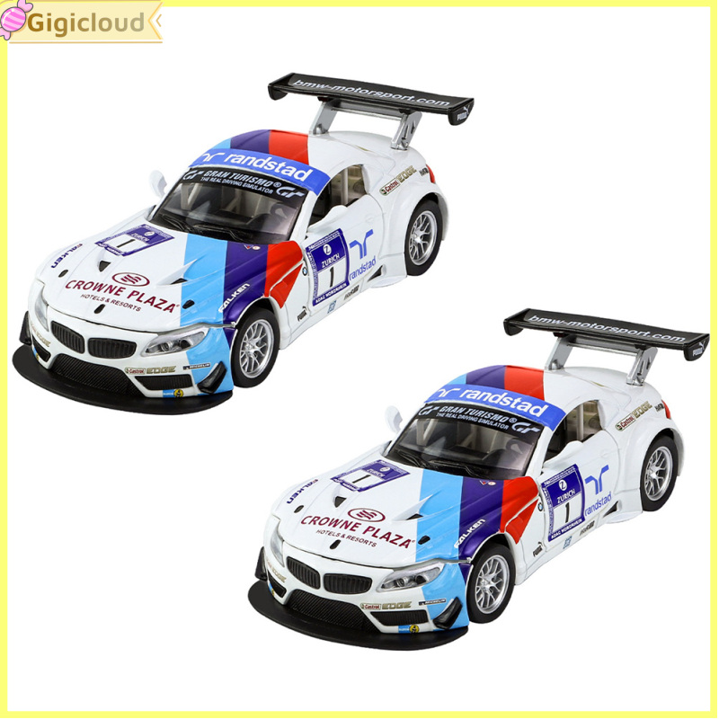 Gigicloud 🎉 Z4 Diecast Alloy Sports Car With Sound Light 1/32 Simulation Pull Back Car Model Ornaments For Boys Birthday Gifts ราคา 495 บาท*ส่งฟรี